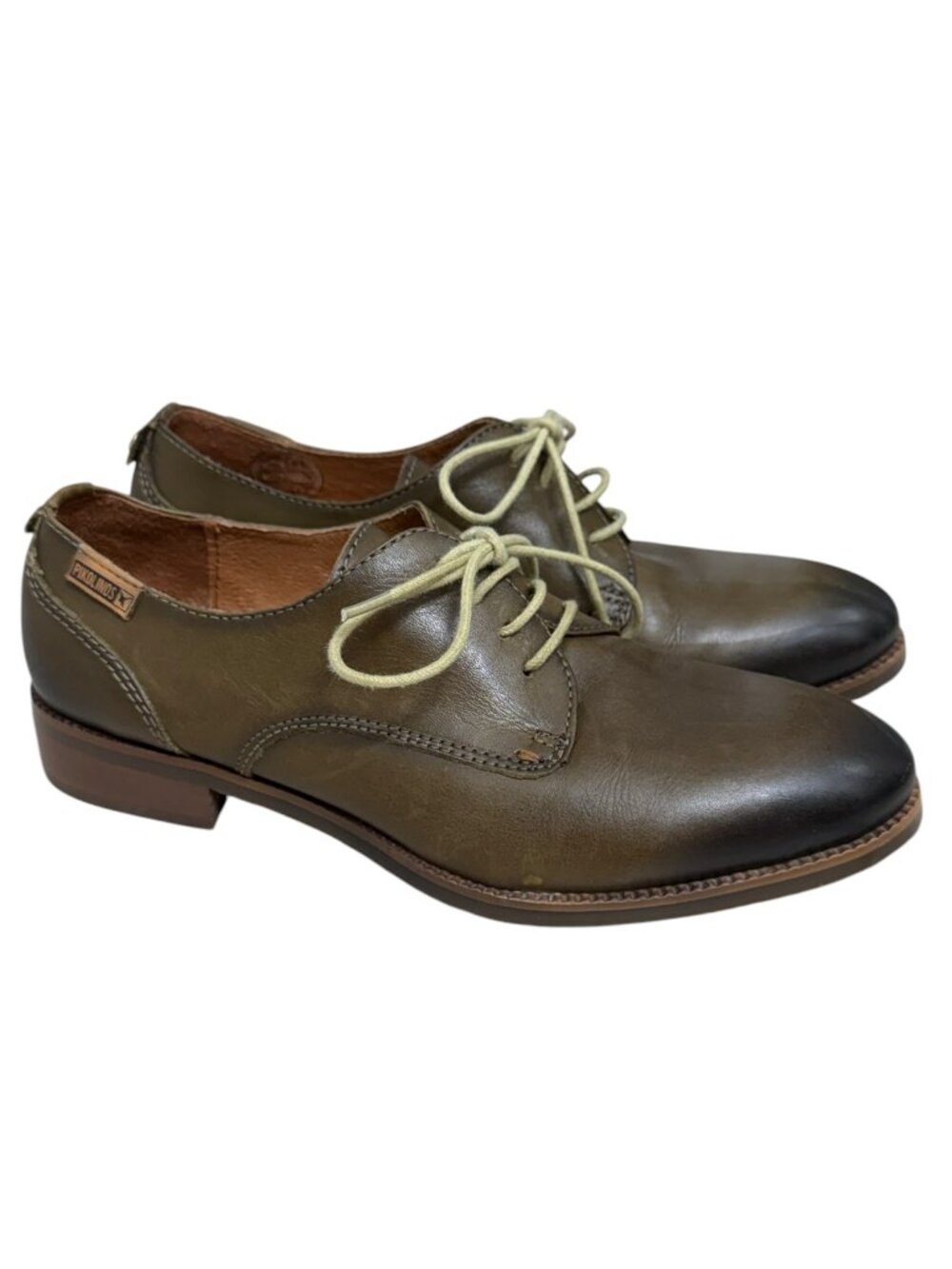 Pikolinos Royal Plain Toe Leather women's Lace up Low heeled Oxfords Size 6.5
